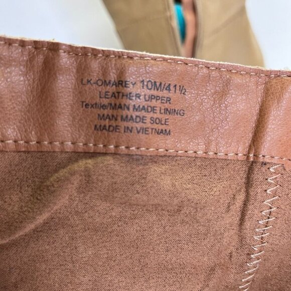 Lucky Brand Omarey Platform Boot Women's Size 10 in Tan Block Heel Inside Zip - Picture 13 of 16